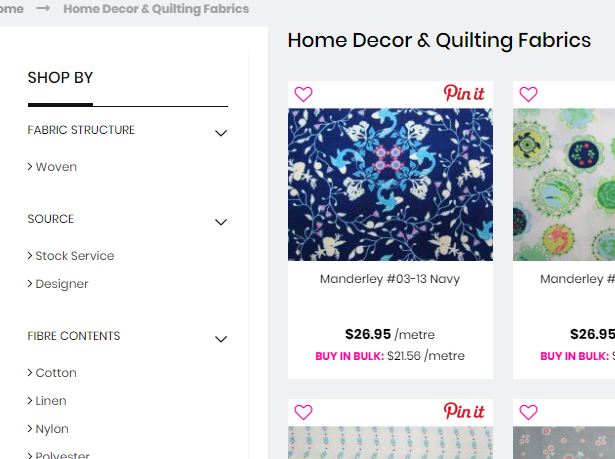 The Remnant warehouse online quilt fabric store Australia