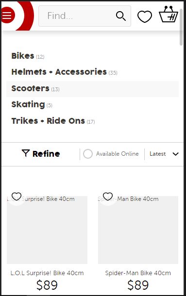 Target - best place to buy bikes online