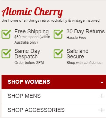Atomic cherry - Best online dress shops in Australia