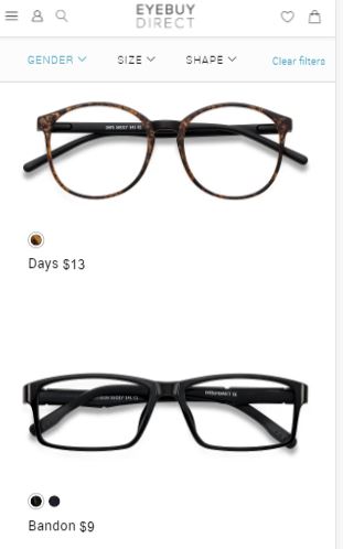 EyeByeDirect - best online glasses store