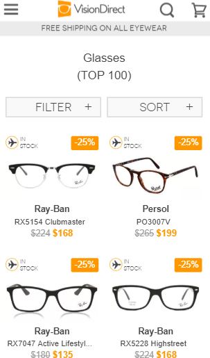 VisionDirect - Best place to buy prescription glasses online in Australia